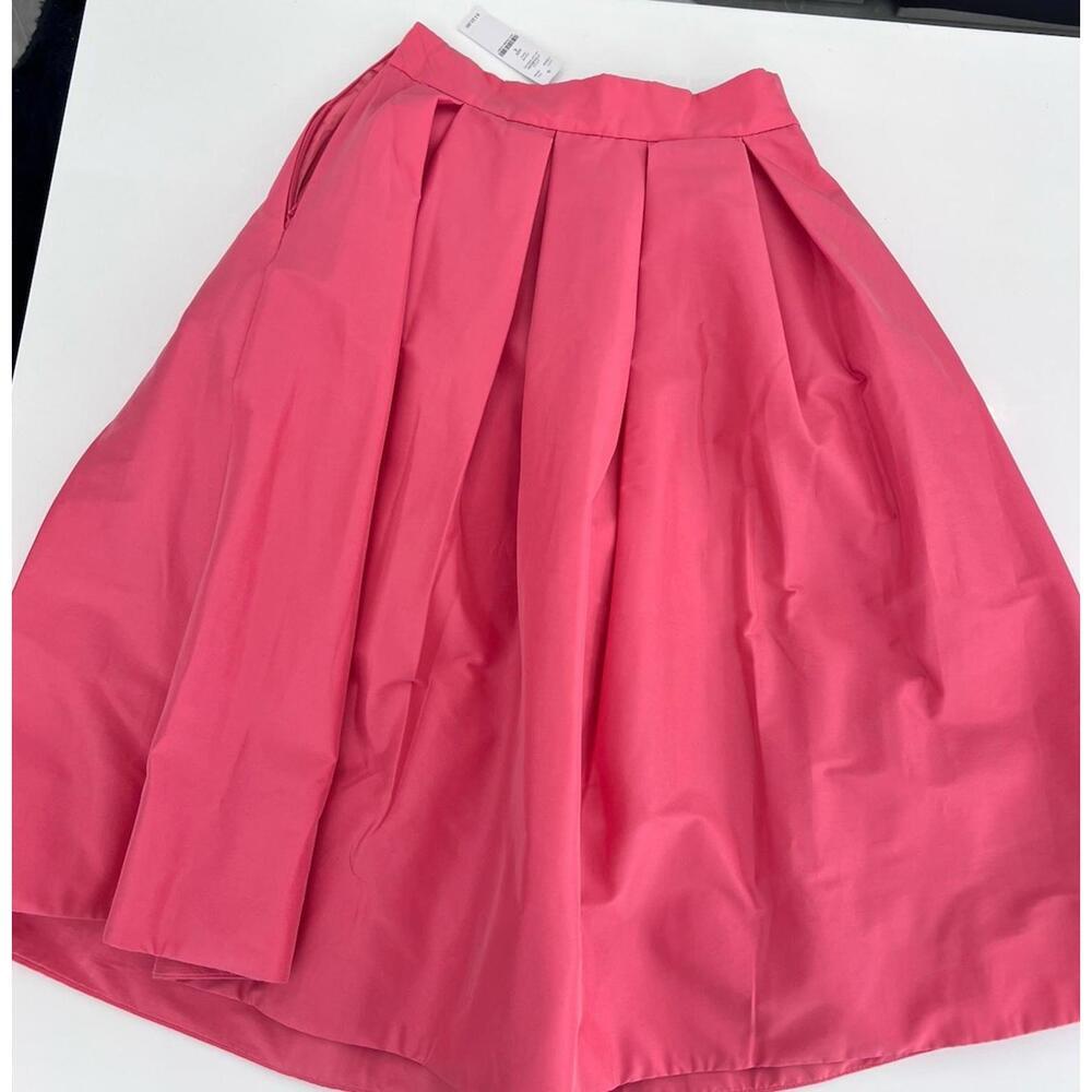 $140 NEW White House Black Market Elegant Gelato Taffeta Midi Skirt - Picture 7 of 11
